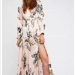 Free People In Bloom Blush Floral Maxi Dress